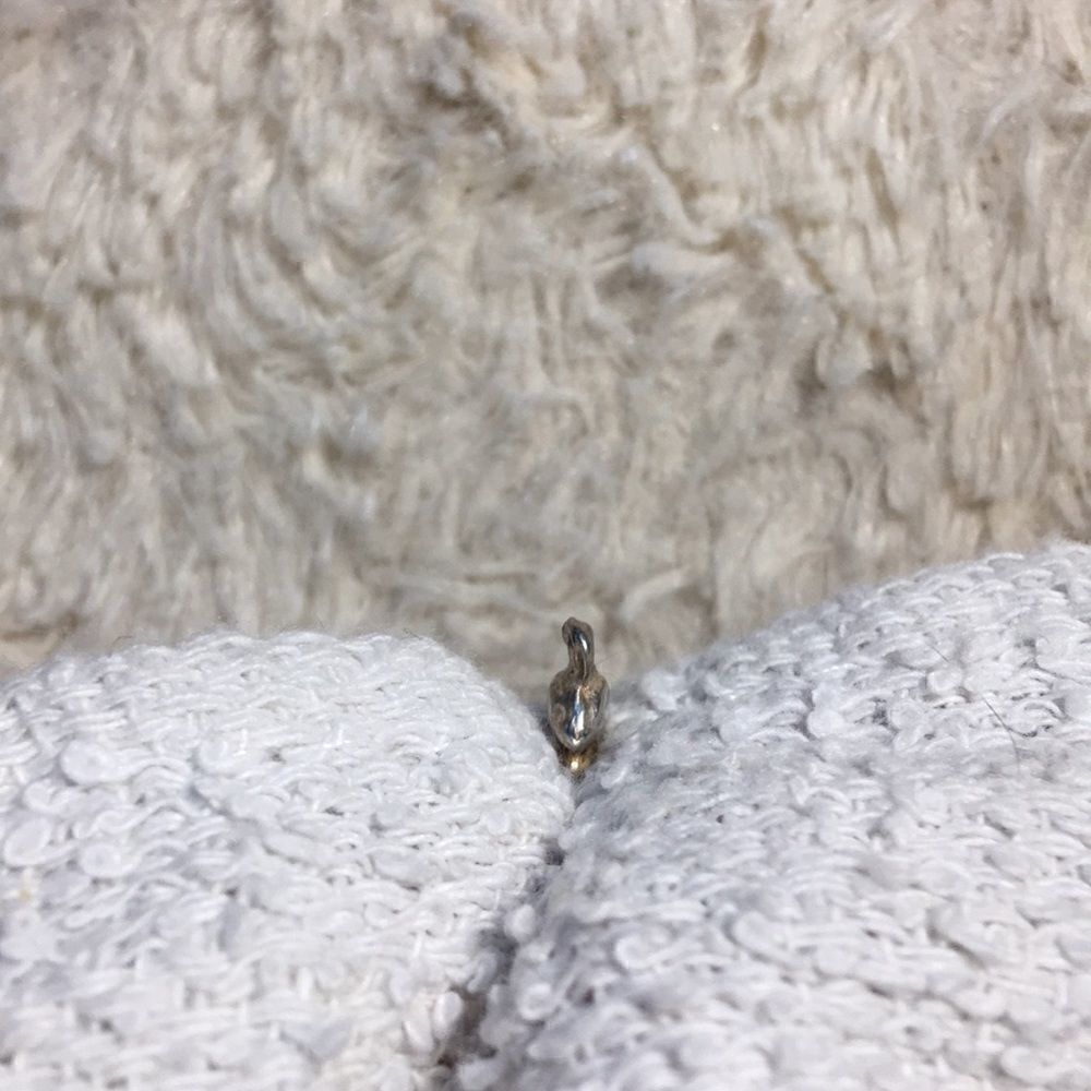 Tiny Sterling Dolphin Charm - Picture 4 of 4